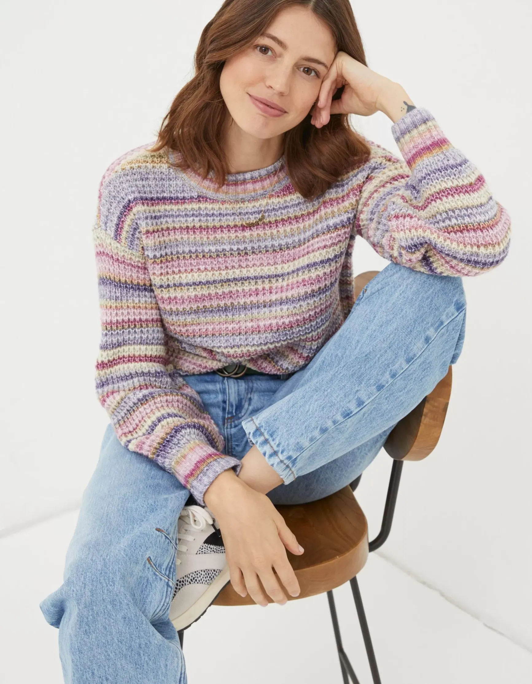 FatFace Camille Stripe Jumper|Women View All