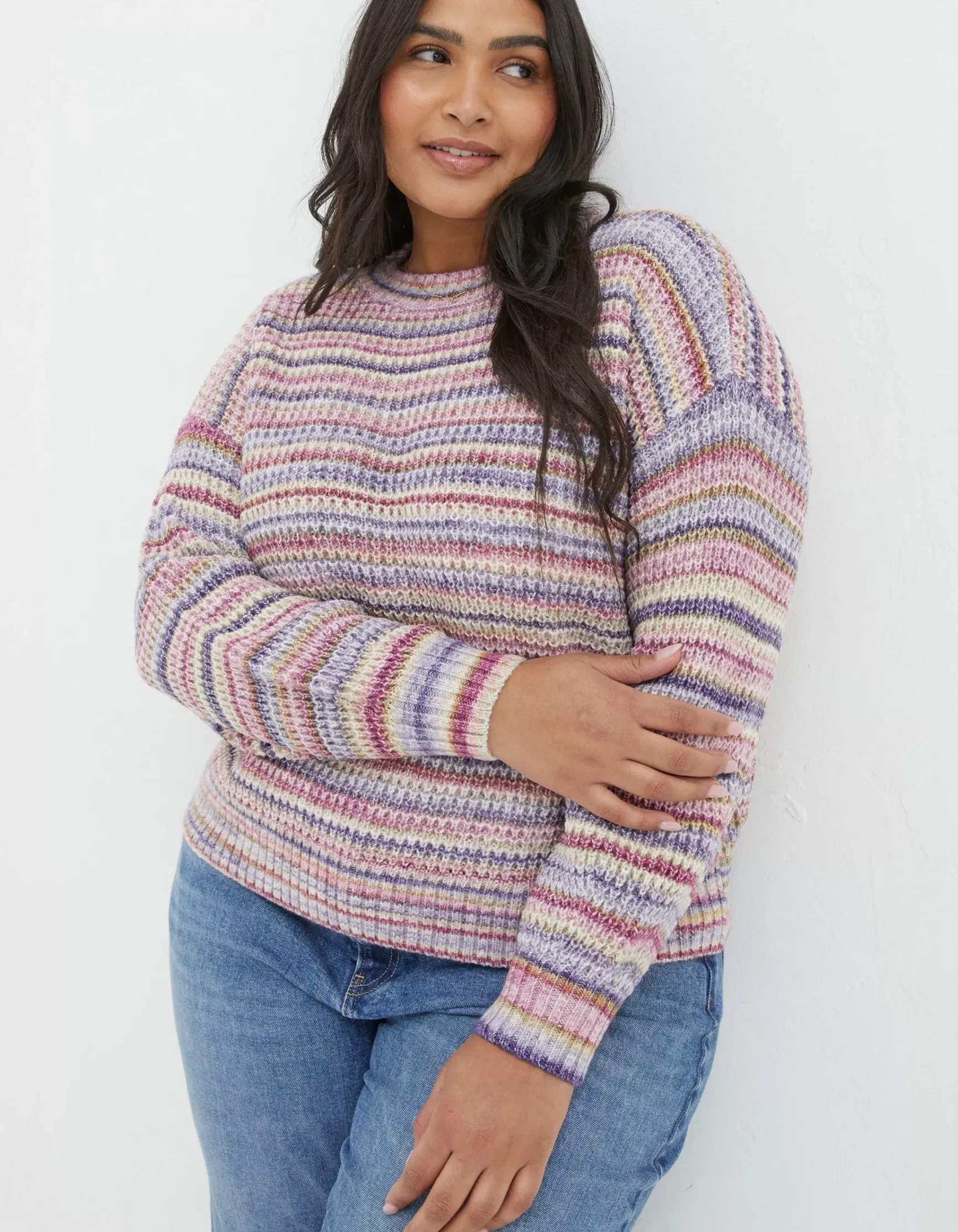 FatFace Camille Stripe Jumper|Women View All