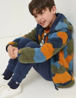 FatFace Camo Fleece Zip Up Hoodie|Boys View All