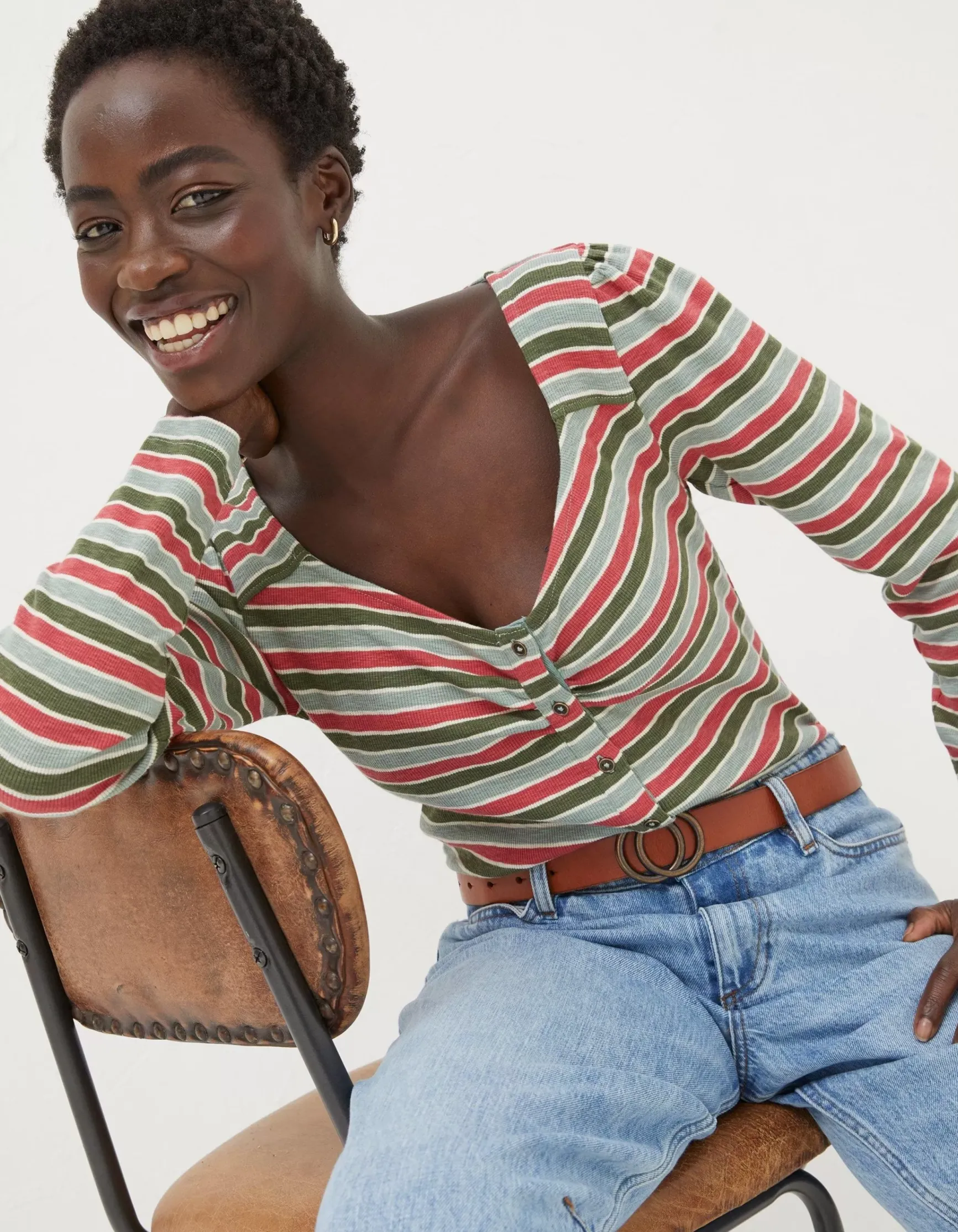 FatFace Carly Stripe Top|Women View All