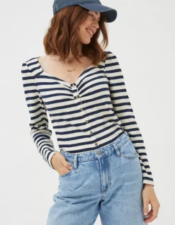 FatFace Carly Stripe Top|Women Tops & T-Shirts