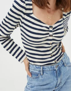 FatFace Carly Stripe Top|Women Tops & T-Shirts