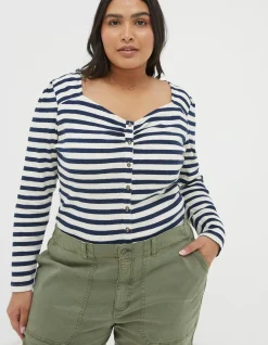 FatFace Carly Stripe Top|Women Tops & T-Shirts