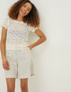 FatFace Carrie Crochet Top|Women Knitwear