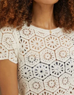 FatFace Carrie Crochet Top|Women Knitwear