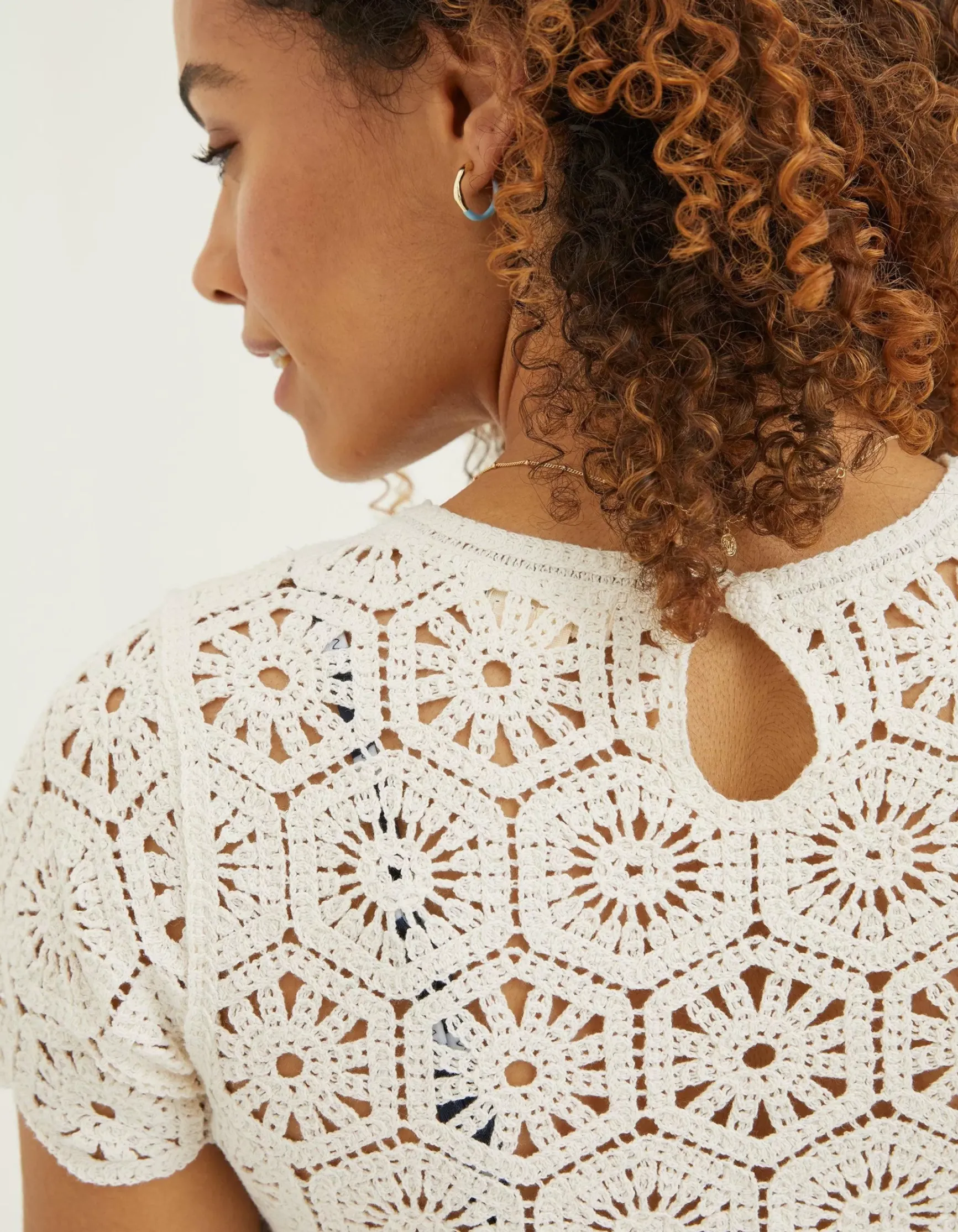 FatFace Carrie Crochet Top|Women Knitwear