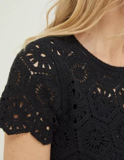 FatFace Carrie Crochet Top|Women Knitwear