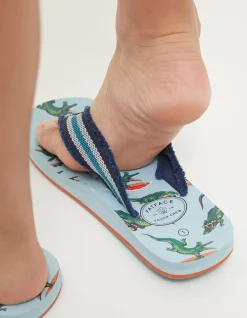 FatFace Carter Crocodile Flip Flops|Boys View All