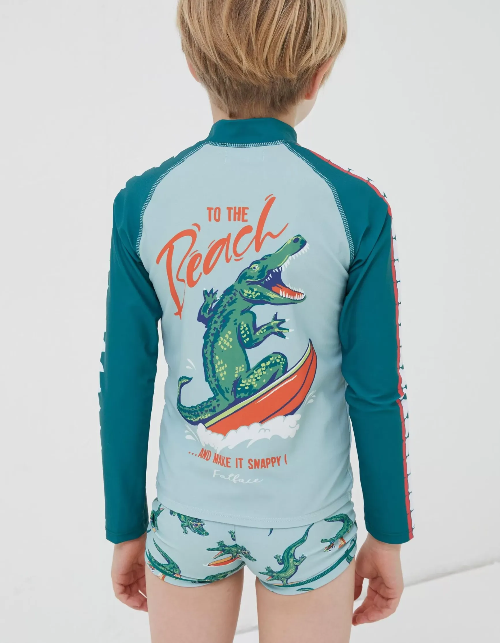 FatFace Carter Crocodile Rash Vest|Boys View All