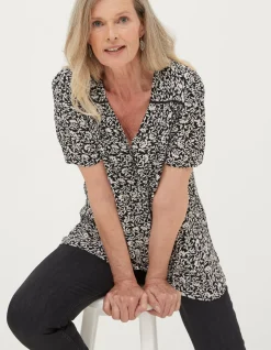 FatFace Cassidy Mono Vines Tunic|Women Shirts & Blouses