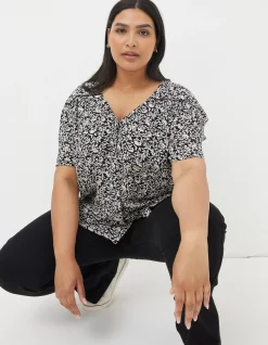 FatFace Cassidy Mono Vines Tunic|Women Shirts & Blouses