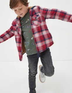 FatFace Check Hooded Shacket|Boys View All