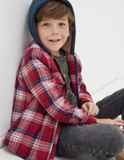 FatFace Check Hooded Shacket|Boys View All
