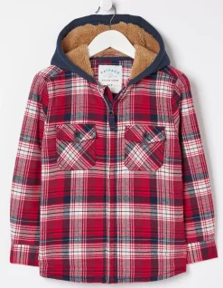 FatFace Check Hooded Shacket|Boys View All