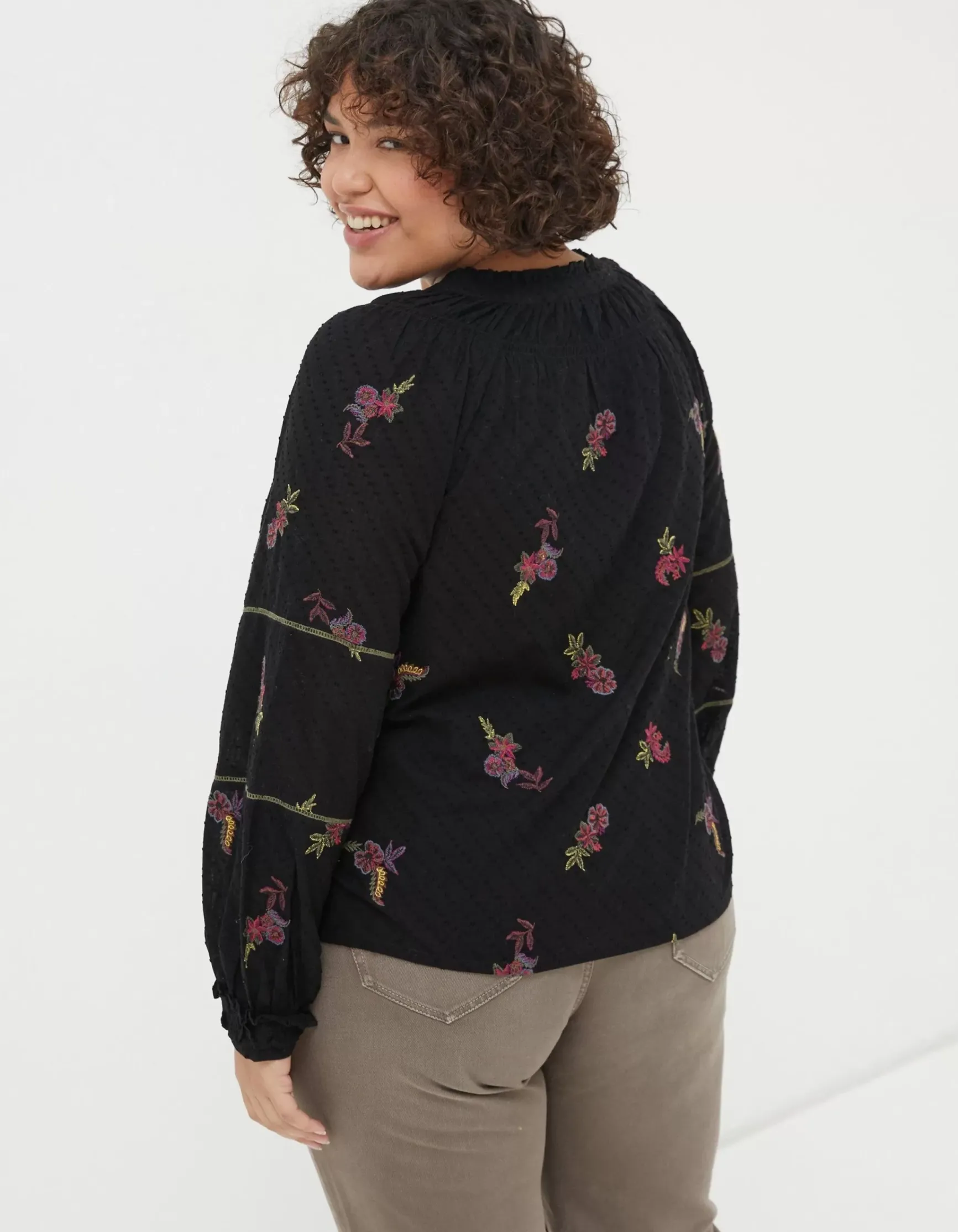 FatFace Chessie Embroidered Blouse|Women Shirts & Blouses