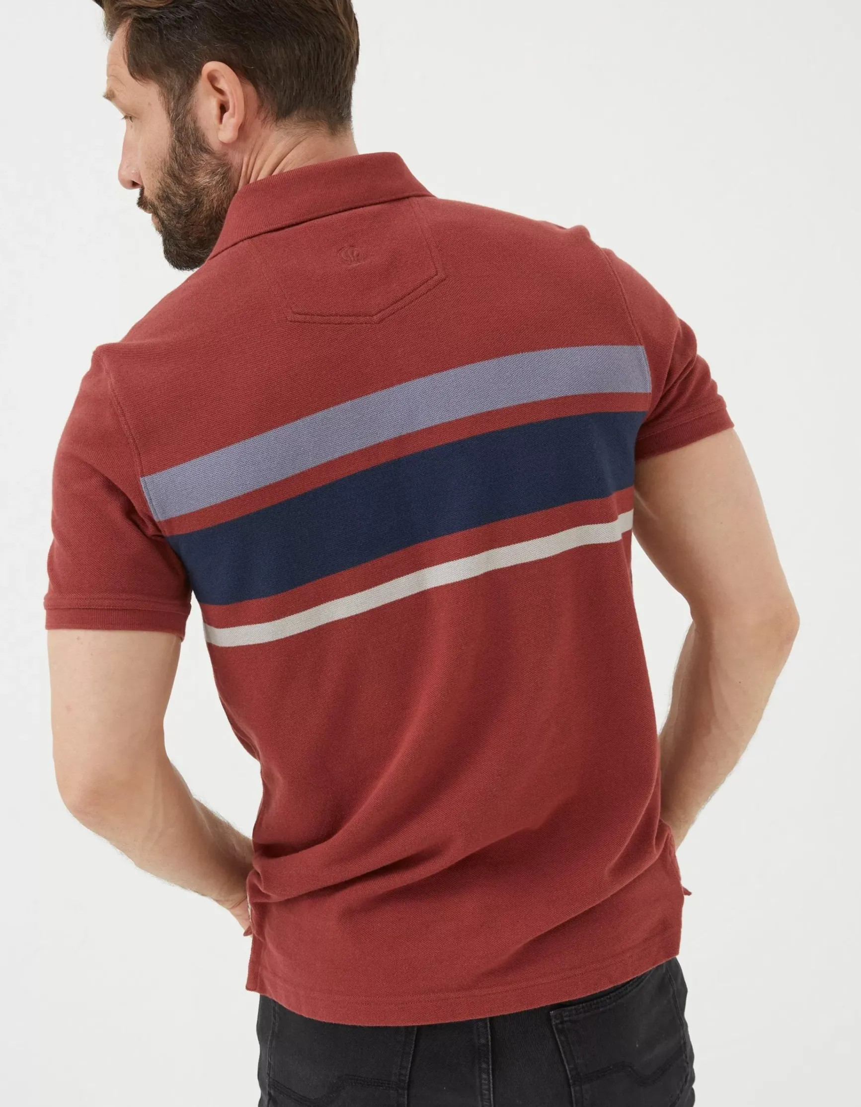 FatFace Chest Stripe Pique Polo|Men View All