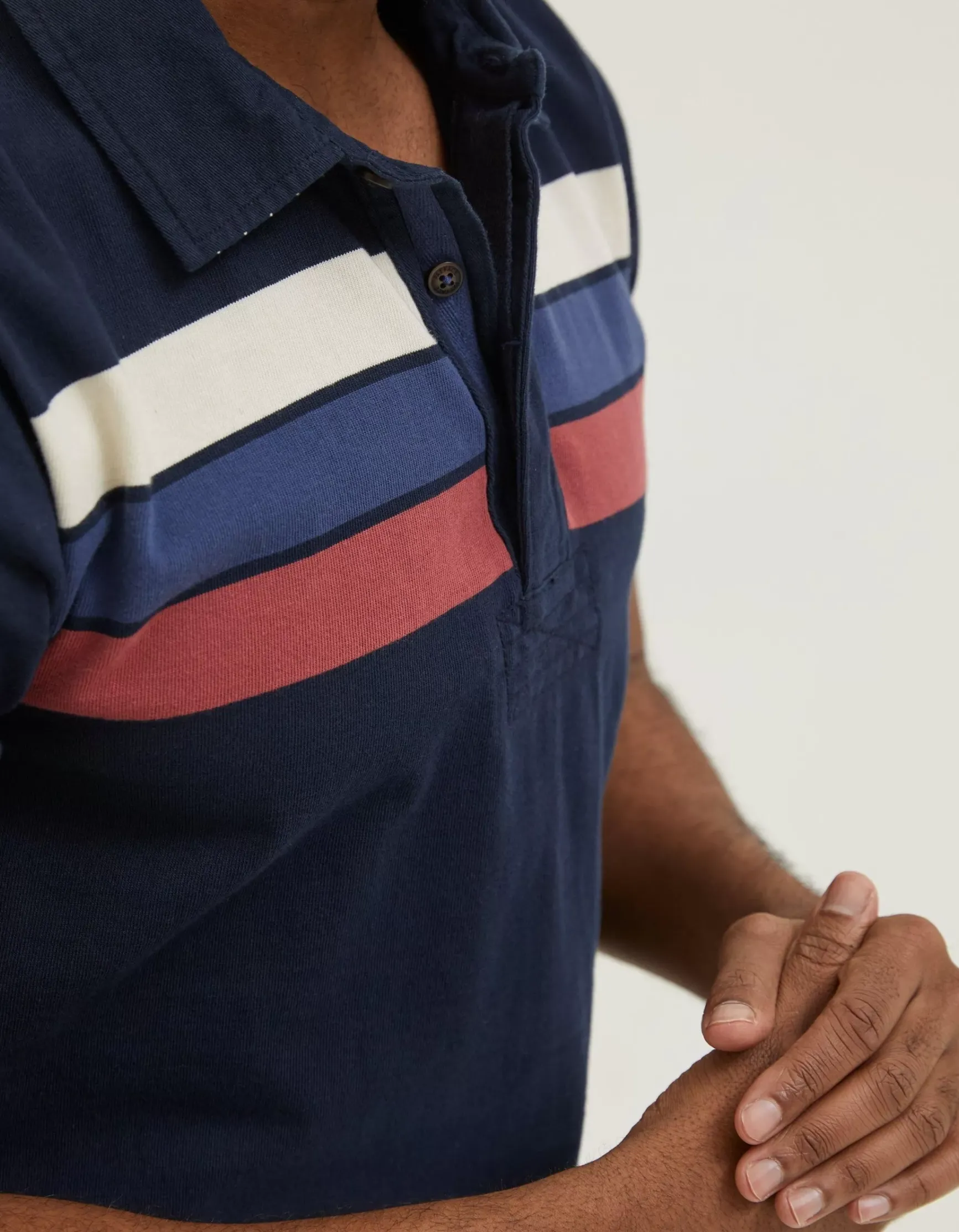 FatFace Chest Stripe Rugby|Men T-Shirts