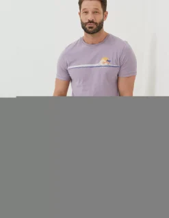 FatFace Chest Stripe Wave T-Shirt|Men T-Shirts