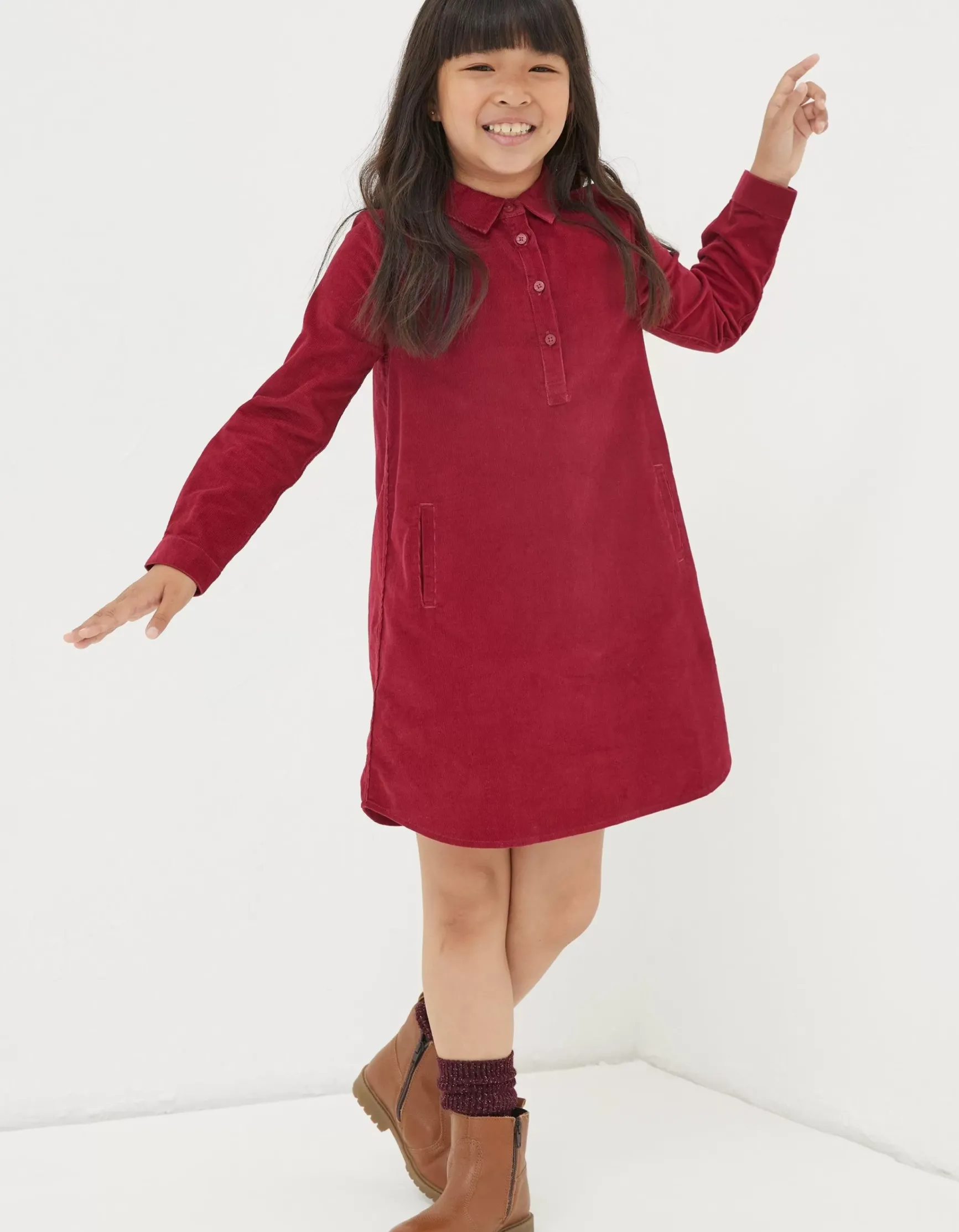 FatFace Chester Cord Dress|Girls View All