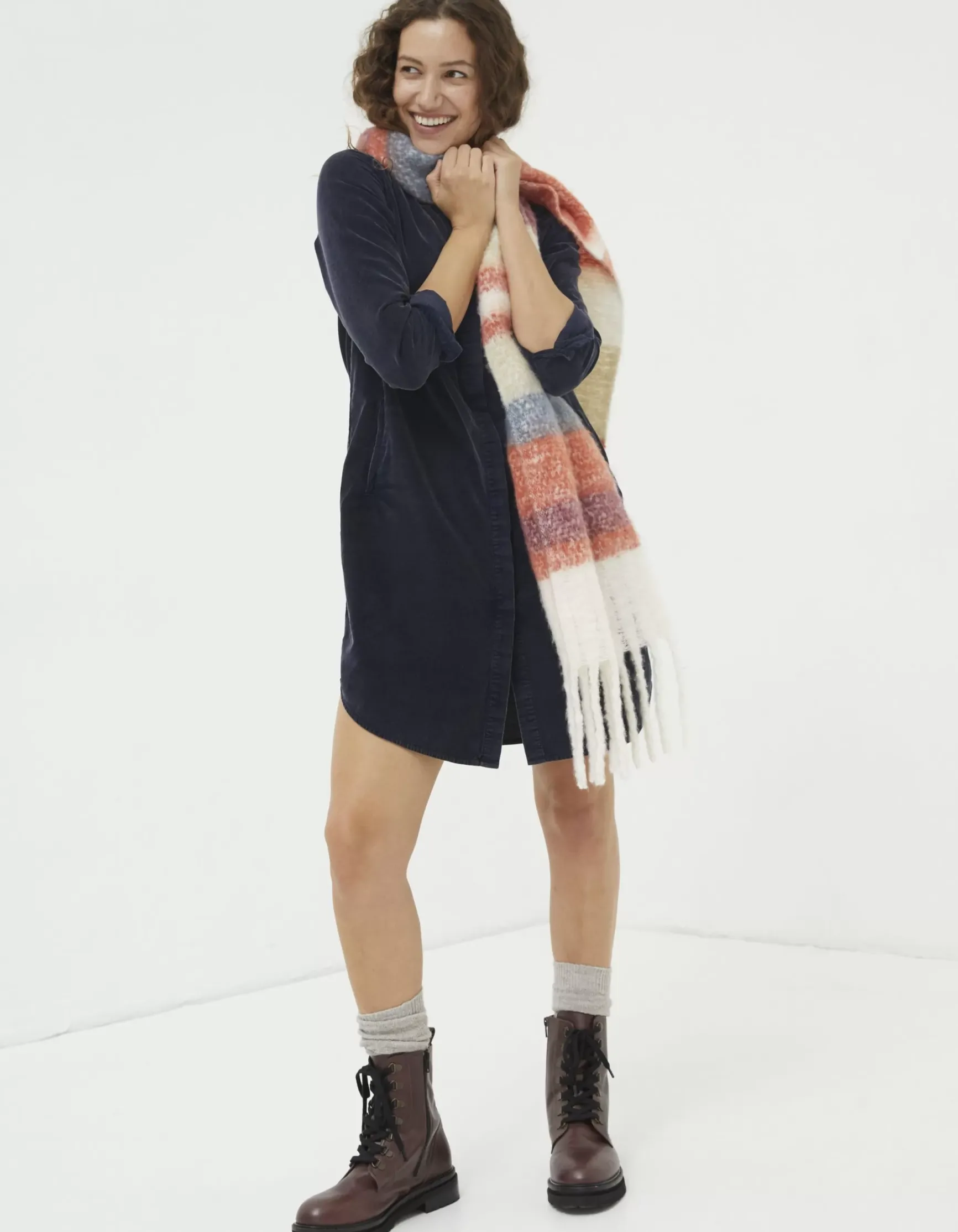 FatFace Chester Cord Shirt Dress|Women View All