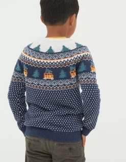 FatFace Christmas Campervan Fairisle Jumper|Boys View All
