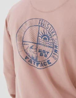 FatFace Circle Print Crew Sweatshirt|Men Sweatshirts & Hoodies