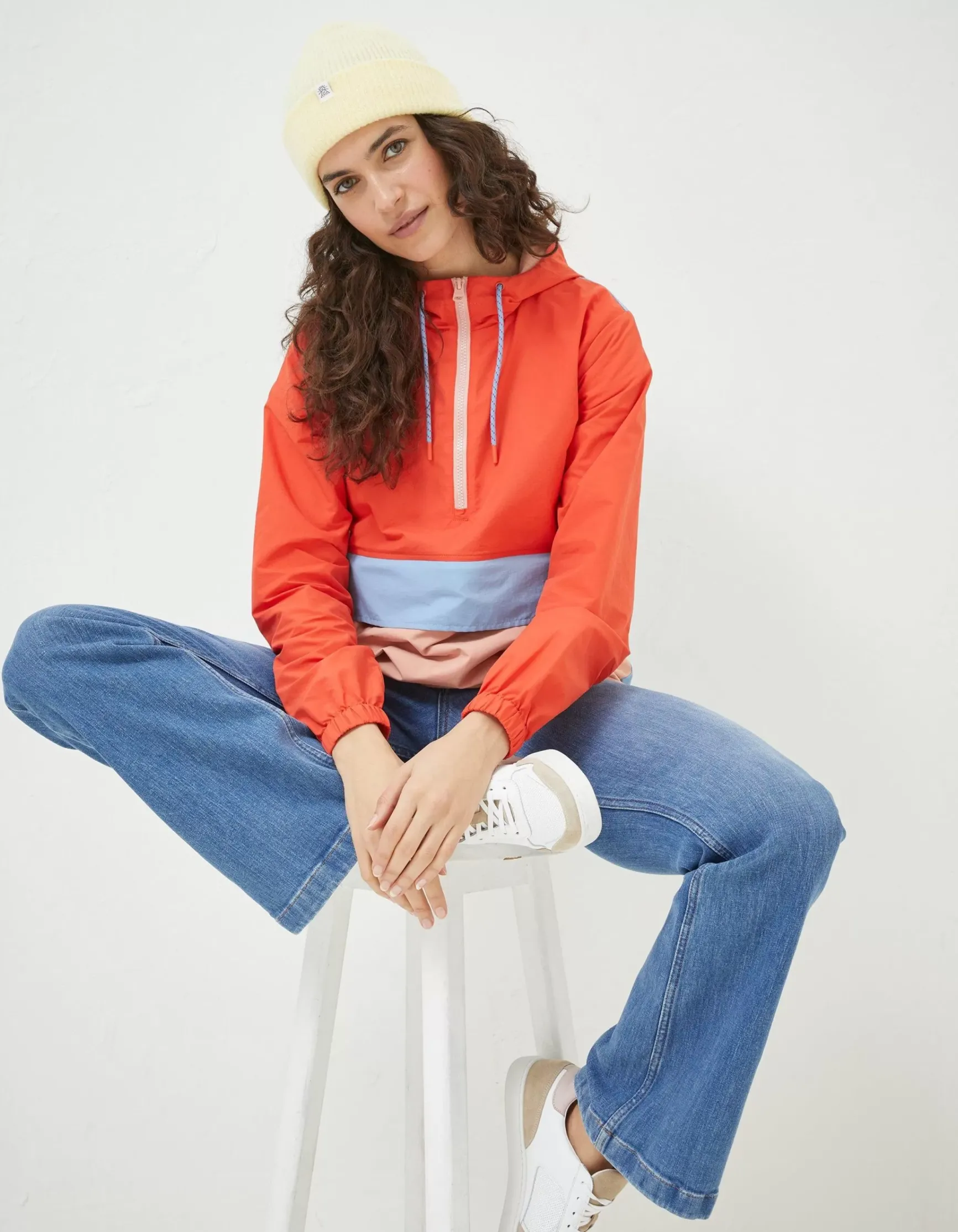 FatFace Colour Block Packaway Mac|Women Coats & Jackets