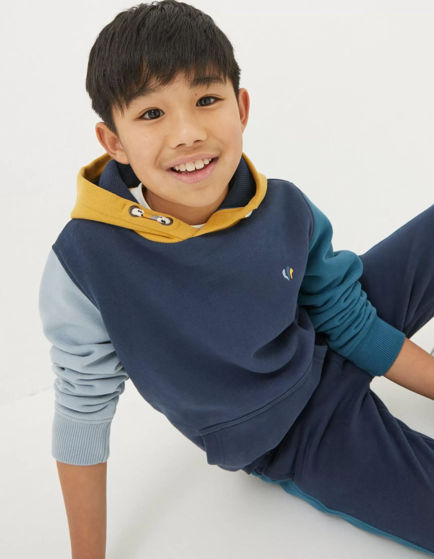 FatFace Colour Block Popover Hoodie|Boys View All