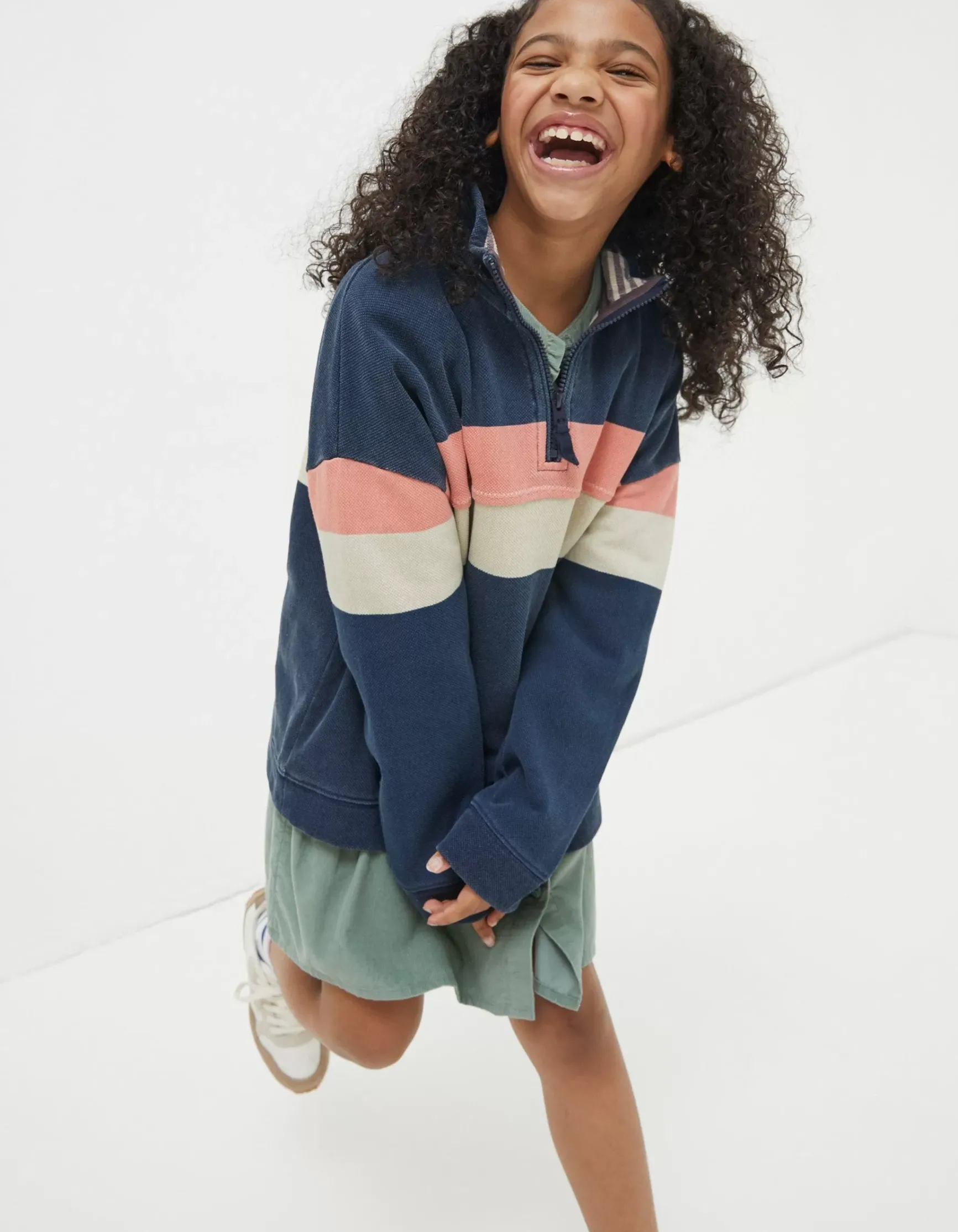 FatFace Colourblock Boxy Airlie Sweatshirt|Girls View All