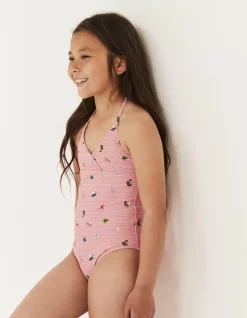 FatFace Conversational Stripe Swimsuit|Girls View All