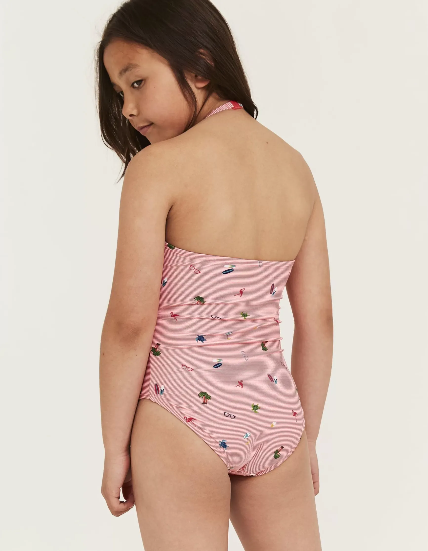 FatFace Conversational Stripe Swimsuit|Girls View All