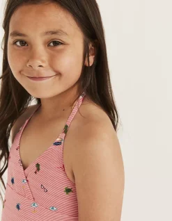 FatFace Conversational Stripe Swimsuit|Girls View All