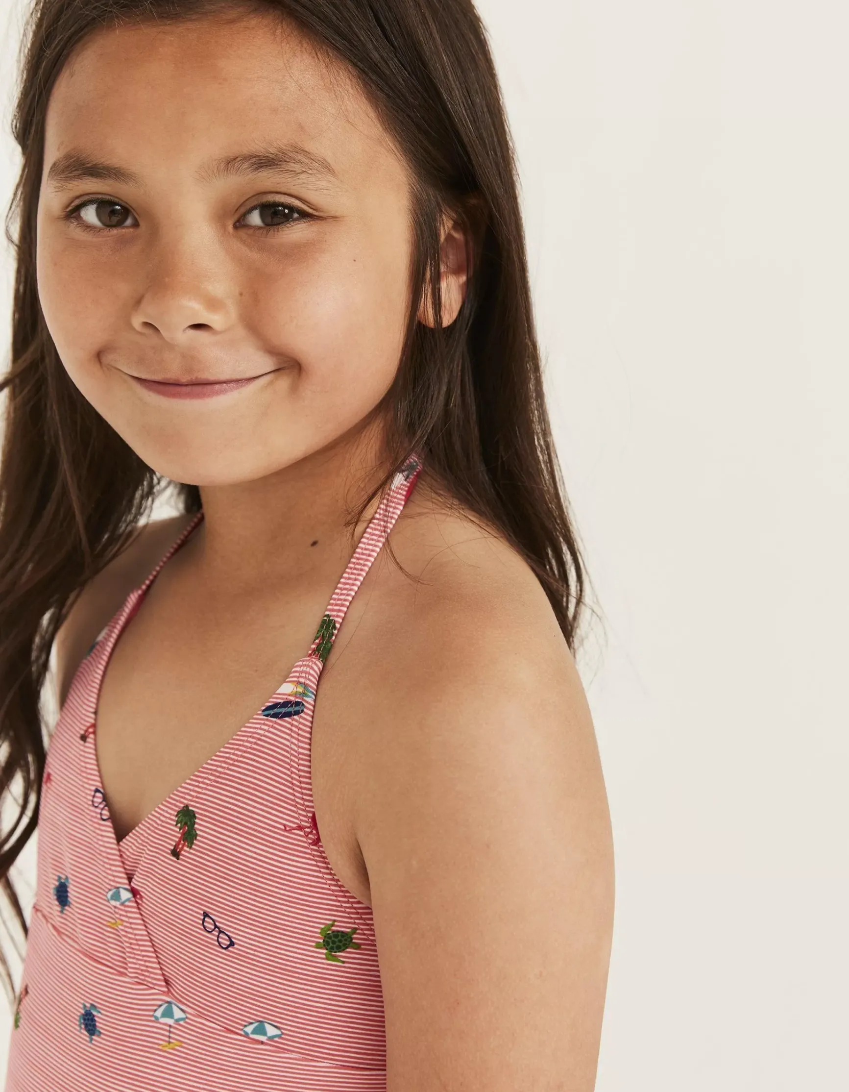 FatFace Conversational Stripe Swimsuit|Girls View All