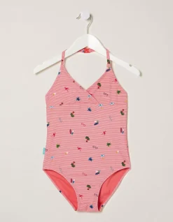 FatFace Conversational Stripe Swimsuit|Girls View All