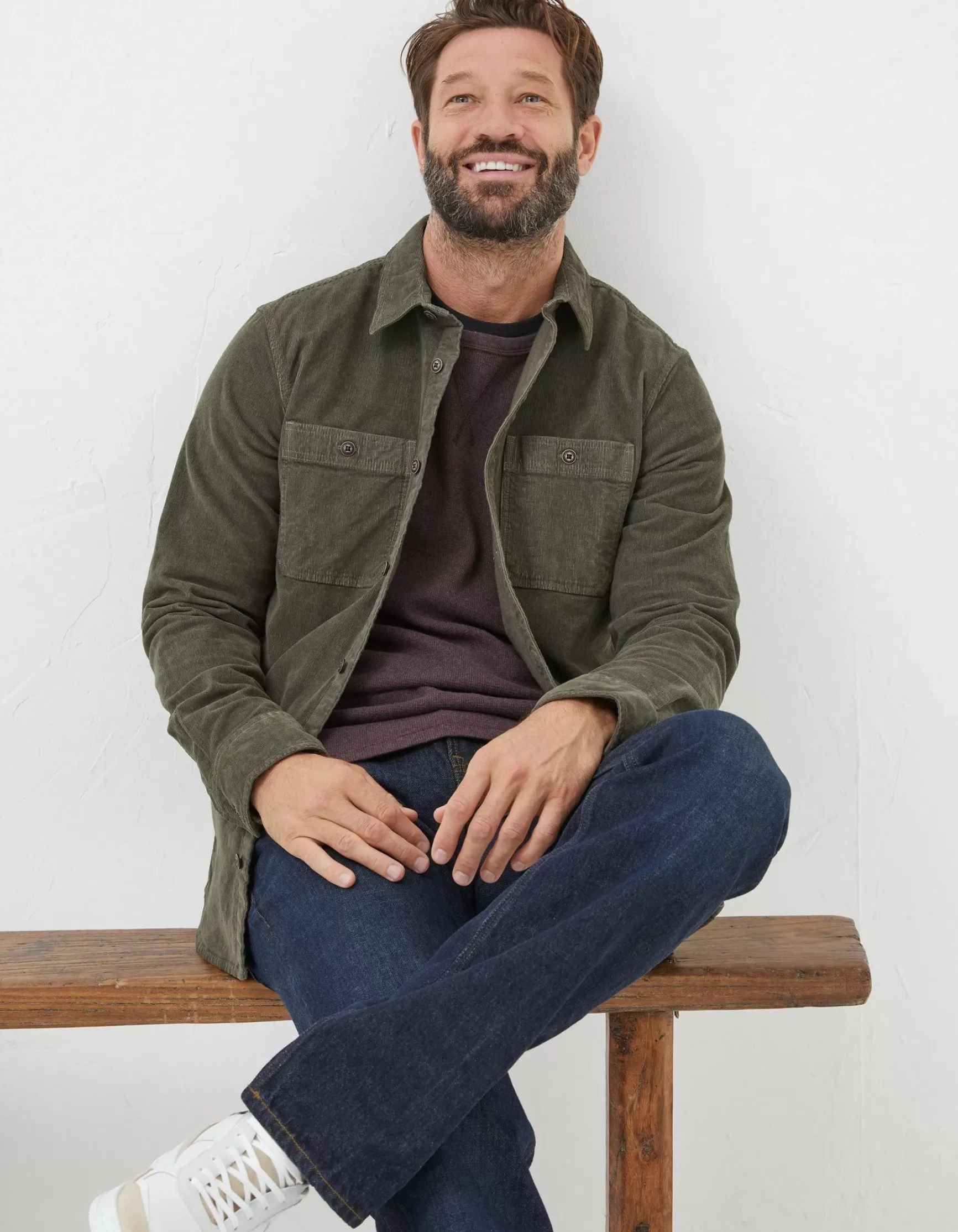FatFace Cord Utility Shirt|Men View All