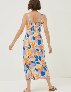 FatFace Corey Stencil Floral Midi Dress|Women Dresses