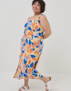 FatFace Corey Stencil Floral Midi Dress|Women Dresses