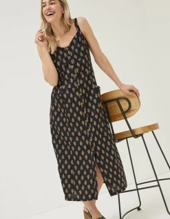 FatFace Corey Woodblock Linen Dress|Women Dresses