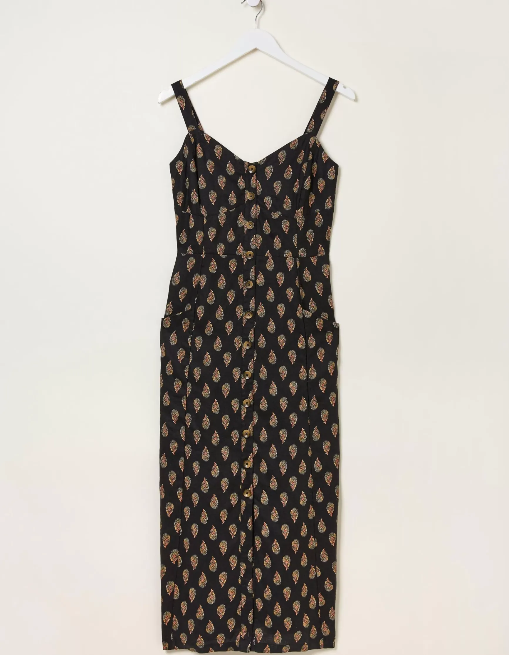 FatFace Corey Woodblock Linen Dress|Women Dresses