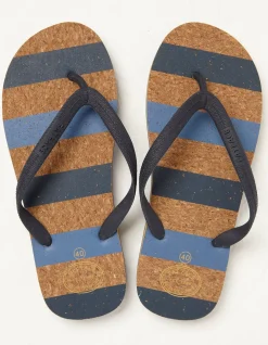 FatFace Cork Stripe Flip Flops|Men View All