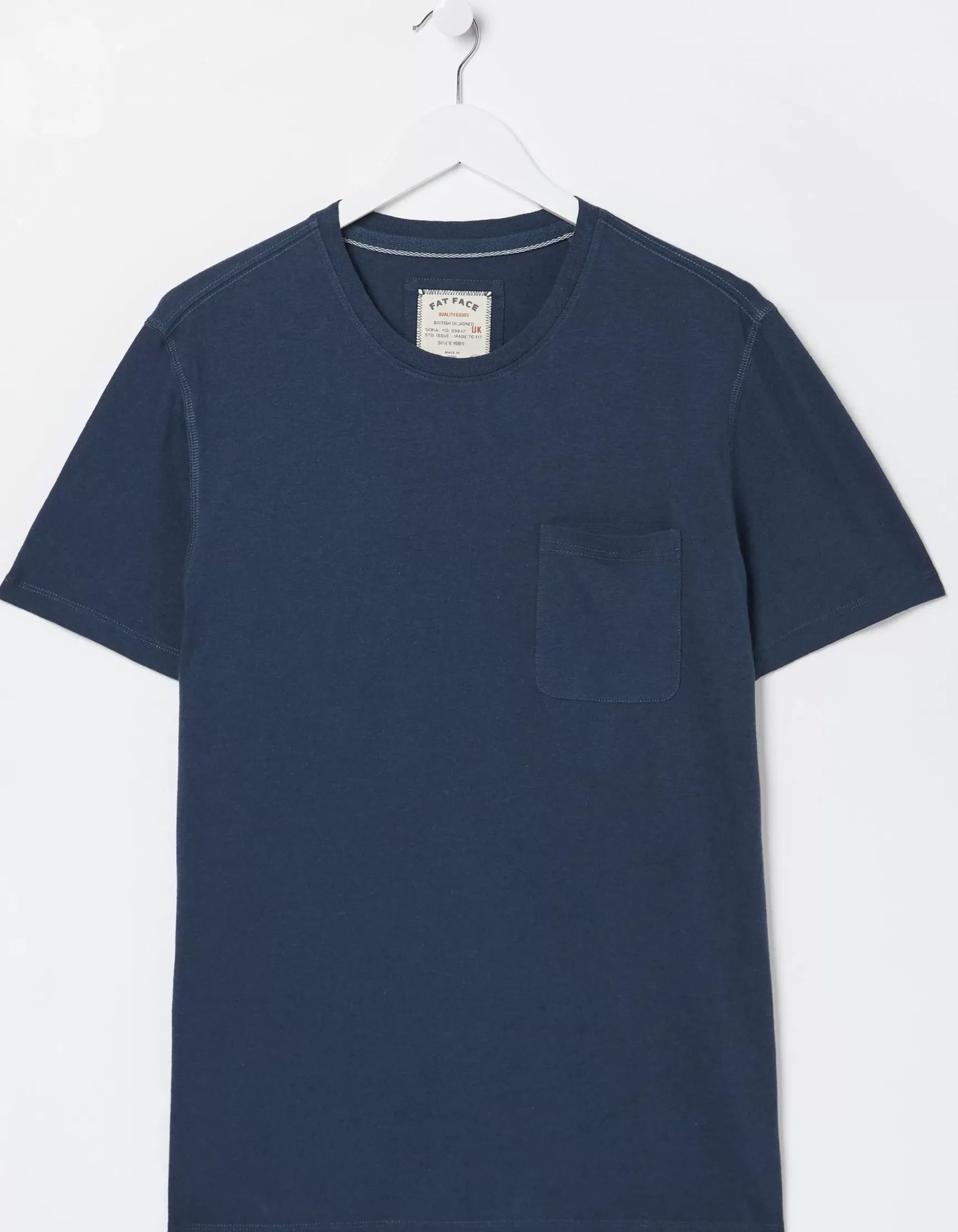 FatFace Cotton Linen Pocket T-Shirt|Men T-Shirts