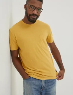 FatFace Cotton Linen Pocket T-Shirt|Men T-Shirts