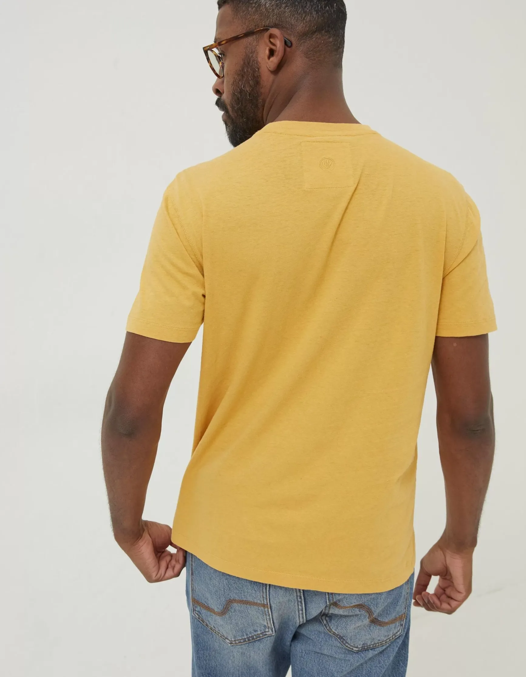 FatFace Cotton Linen Pocket T-Shirt|Men T-Shirts