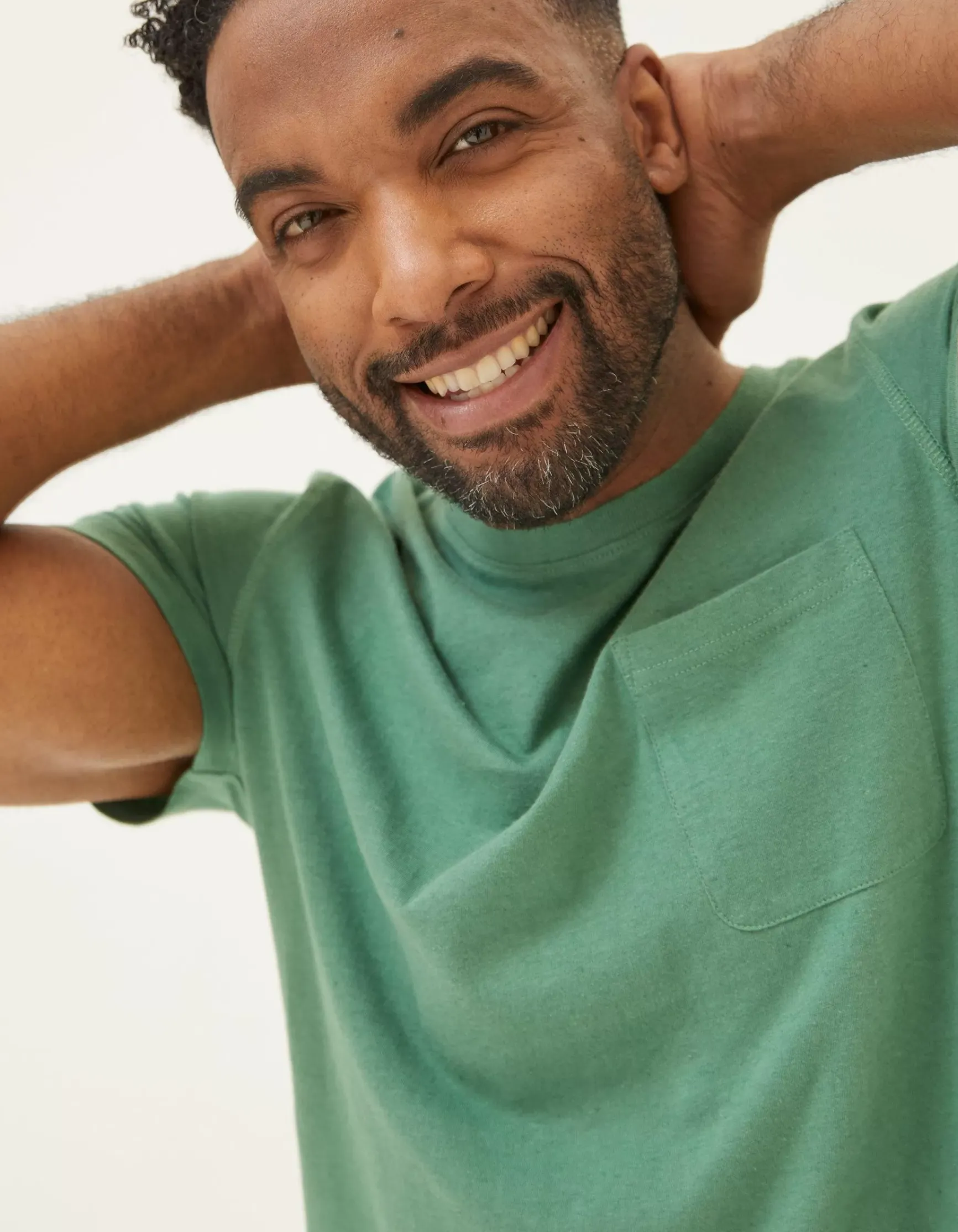 FatFace Cotton Linen Pocket T-Shirt|Men T-Shirts