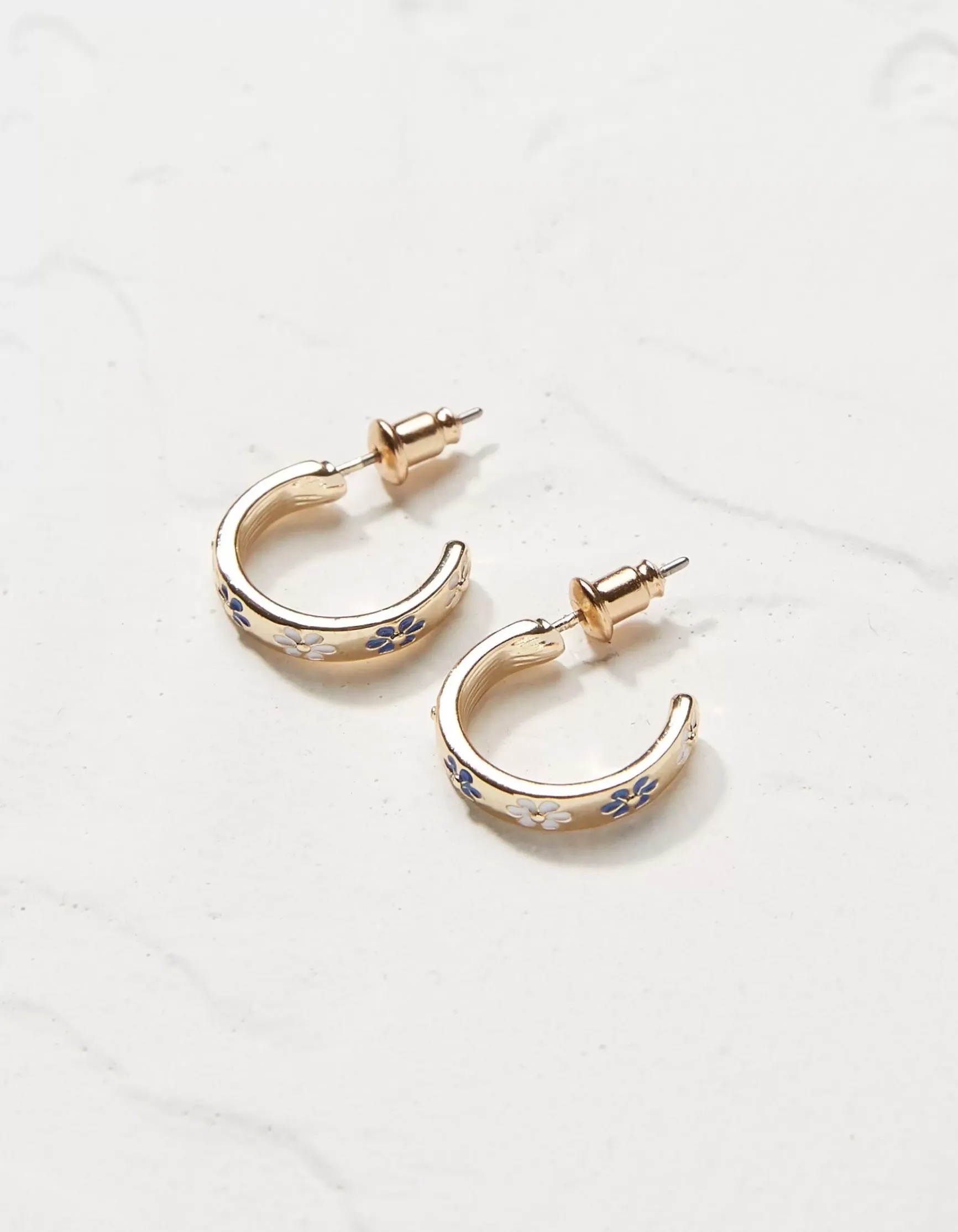 FatFace Daisy Enamel Hoop Earrings|Women View All