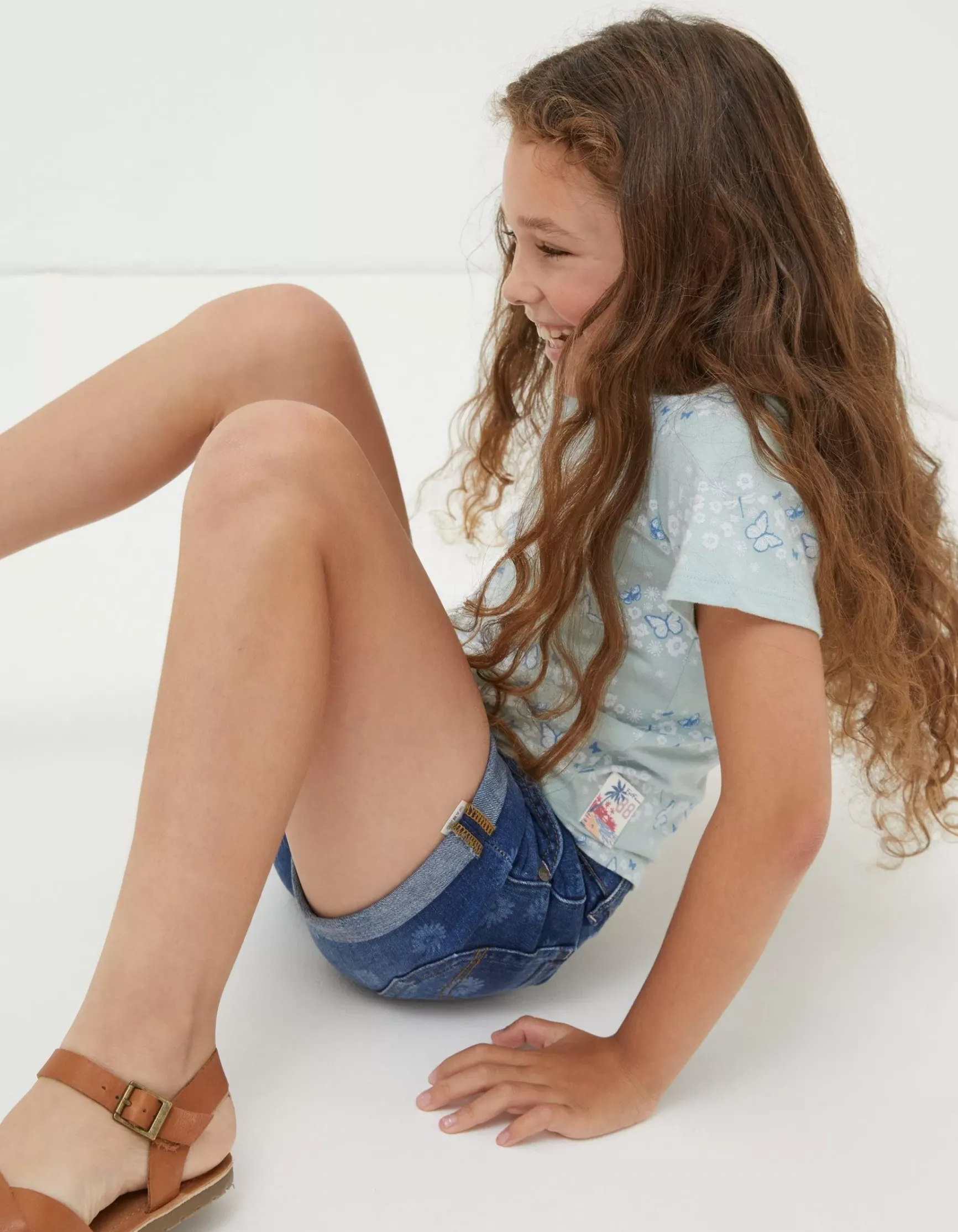 FatFace Daisy Knot Front T-Shirt|Girls View All