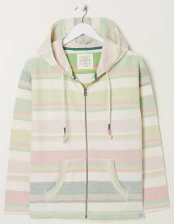 FatFace Daisy Textured Zip Up Hoodie|Women Sweatshirts & Hoodies
