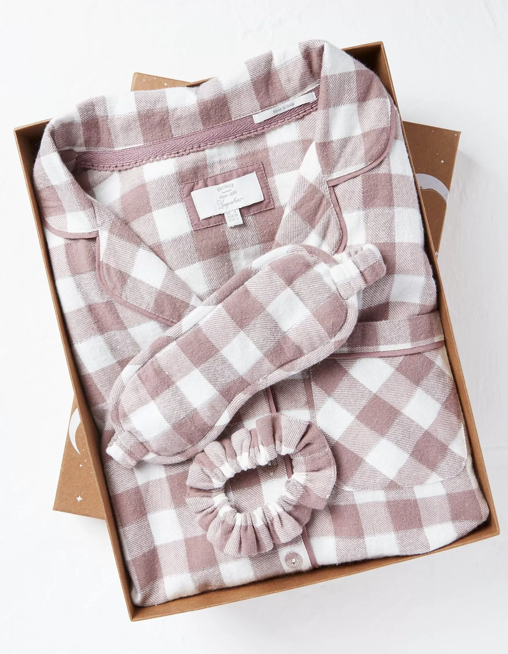 FatFace Debbie Check Pyjamas Gift Box Set|Women View All