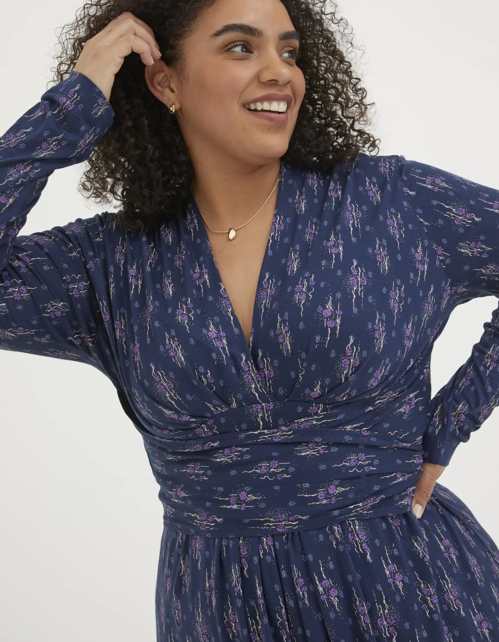 FatFace Delphine Ink Ditsy Jersey Dress|Women View All