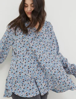 FatFace Dylan Tonal Longline Blouse|Women Shirts & Blouses